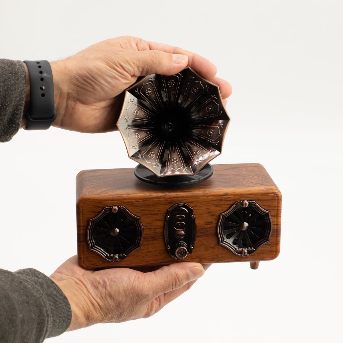 Retro Mini Dubbele Grammofoon Luidspreker - Bluetooth — afbeelding 1