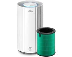 Coway Luchtreiniger – AIRMEGA 350 – met HEPA filter – Air Purifier – CADR 713 m³/u – voor grote ruimtes (tot 148 m²) – PM10 sensor – energiebesparende modus – Wit