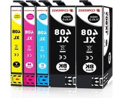 Inkt Cartridges - Printer Inkt - Thuis Printen - Hoge Pagina Opbrengst - 5 Stuks - Multi-color