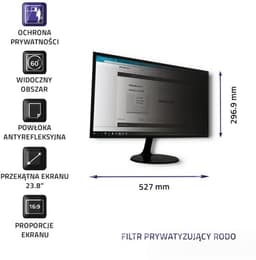 Qoltec Privacyfilter Voor Computermonitor 238 Inch 16 9 Gdpr Anti-Spionage — thumbnail 4