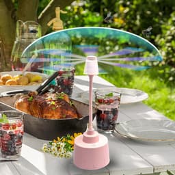 Draagbare vliegenvanger met ventilator - volledig automatisch vliegenvangapparaat - kan gebruikt worden als vliegenval voor op de eettafel buiten - stille vliegenval voor thuisgebruik - 2 stuks - zwart — thumbnail 3