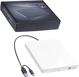 Externe Schijf - Schijfapparaat Lezer - Bestanden Overzetten - Plug en Play - 14x14x1.8 cm - Wit — thumbnail 1