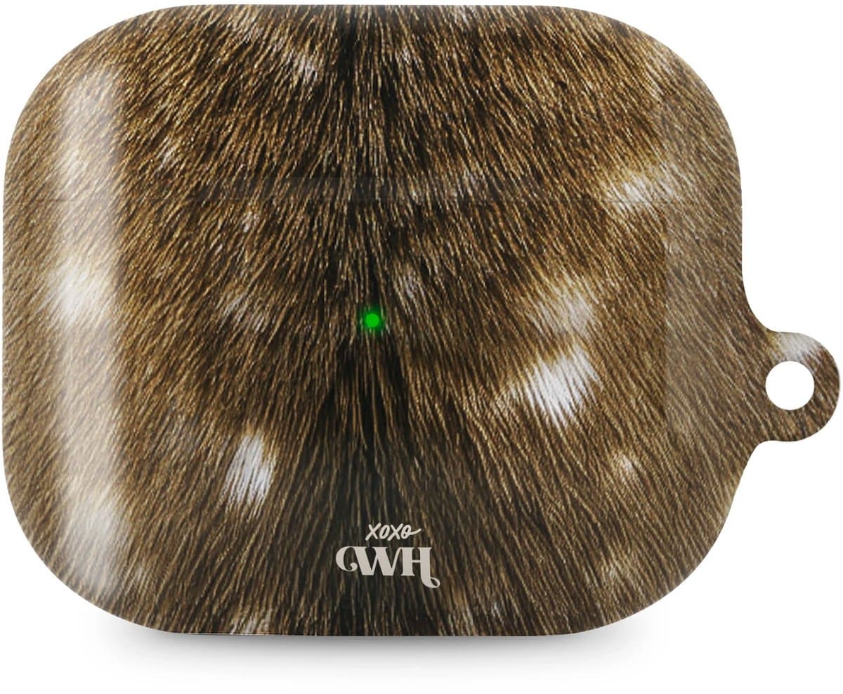 xoxo Wildhearts hoesje geschikt voor AirPods Pro 3 - Bambi Bliss - Ook als telefoonhoesje verkrijgbaar - schokbestendige case - koptelefoonhoes - Hoesje met dierenprint - Hert - Bruin — afbeelding 1