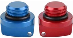 Motor benzinetankdop, oliedop 2-delige set, rode en blauwe afdichtingspakkingen, Geschikt Voor CRF150R CR125R CR250R CRF450R — thumbnail 2