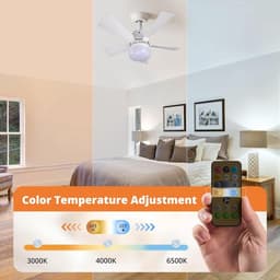 Dailygoods - Plafondventilator - Verlichting - Dimbare gloeilamp - Slimme afstandsbediening - 3 windsnelheden - Ideaal voor slaapkamer en keuken — thumbnail 3