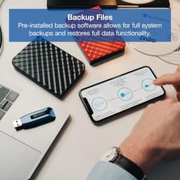 Externe harde schijf - Draagbare opslag - Bestanden opslaan - Snelle USB 3.0 - 2 TB - Zwart — thumbnail 2