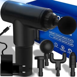 Massagepistool - Spierhersteller - Spierontspanning - 6 Intensiteitsniveaus - 1200 mAh - Zwart — thumbnail 1