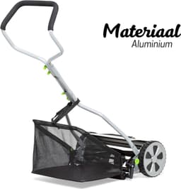 YOR® Grasmaaier Handmatig – Grastrimmer Met 20 Liter Opvangbak - Handmaaier 40 Cm Breed - Kooimesmaaier Met 4 Posities - Grijs - 53cm x 43cm x 26cm — thumbnail 3