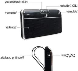 Draadloze Bluetooth Auto Speakerphone - Universele Compatibiliteit met iPad en Samsung Galaxy, Geschikt voor Android Apparaten — thumbnail 1