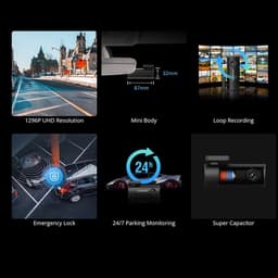DDPAI Mini Pro 87×32 mm dual-lens achteruitkijkspiegel WiFi-auto-DVR dashcam met 2304×1296 resolutie — thumbnail 4