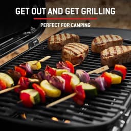 Gasbarbecue draagbaar inklapbaar 81 x 54,5 x 88 cm – Compacte camping BBQ met wielen, dekselthermometer, automatische dekselvergrendeling, 1 brander, zwart – HomebyNicole — thumbnail 2