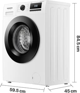 Heinner Slim Wasmachine - 6 kg - 1200 tpm - Energieklasse A - Inverter Motor - 15 Programma's met Stoomfunctie - Smalle Wasmachine 45 cm Diep - Wit - 5 Jaar Garantie — thumbnail 5
