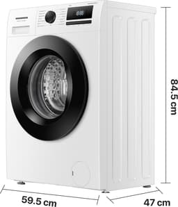 Heinner HWM-HME7012IVSMA+++ Slanke Wasmachine 7 kg - 47 cm Diep - 1200 toeren - Invertermotor - Energieklasse A - 15 programma's - Stoomfunctie - Anti-Allergie - Kinderslot - Digitaal Display - Wit - 5 Jaar Garantie — thumbnail 5