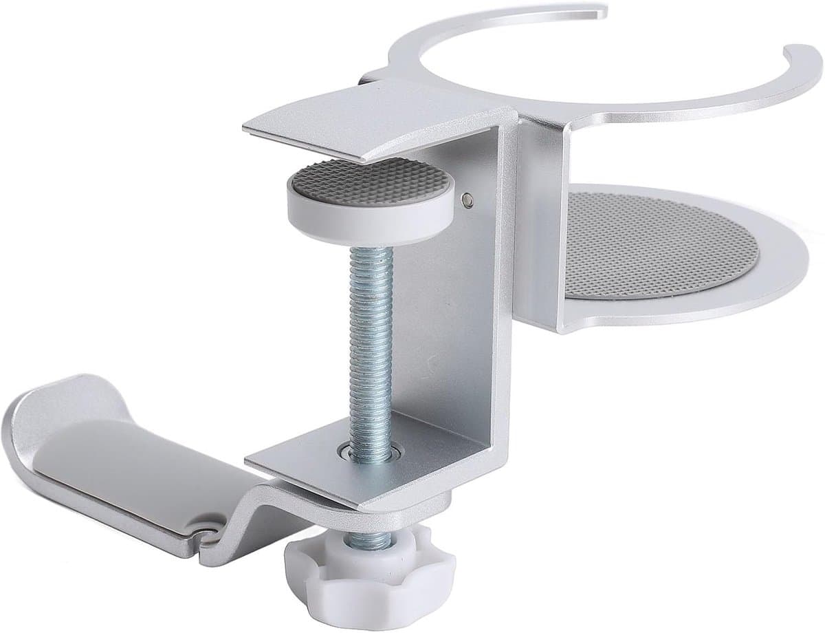 Hoofdtelefoonhanger Bekerhouder - Bureau Organizer - Ruimte Besparen - 360 Graden Draaibaar - Tot 53mm Dikte — afbeelding 1