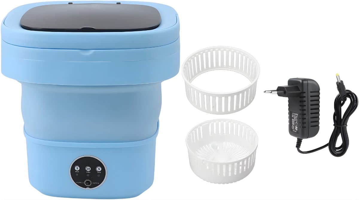 DnA® Mini Wasmachine - Camping Wasmachine - Mini Vaatwasser - Blauw - 36cm x 30cm x 16cm — afbeelding 1