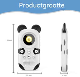 carmdering - MP3 Speler met Bluetooth - Kindvriendelijke Cartoon MP3-speler met Bluetooth 5.0, 64GB, FM-radio, Spraakopname en Ingebouwde Luidspreker – Veilig Muziekspelen voor Kinderen — thumbnail 2