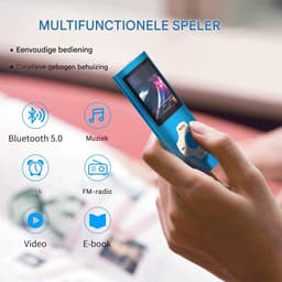 carmdering - MP3 / MP4 Speler - Bluetooth - USB - Shuffle - SD kaart tot 64GB - Voice recorder - Dictafoon - blauw — thumbnail 2