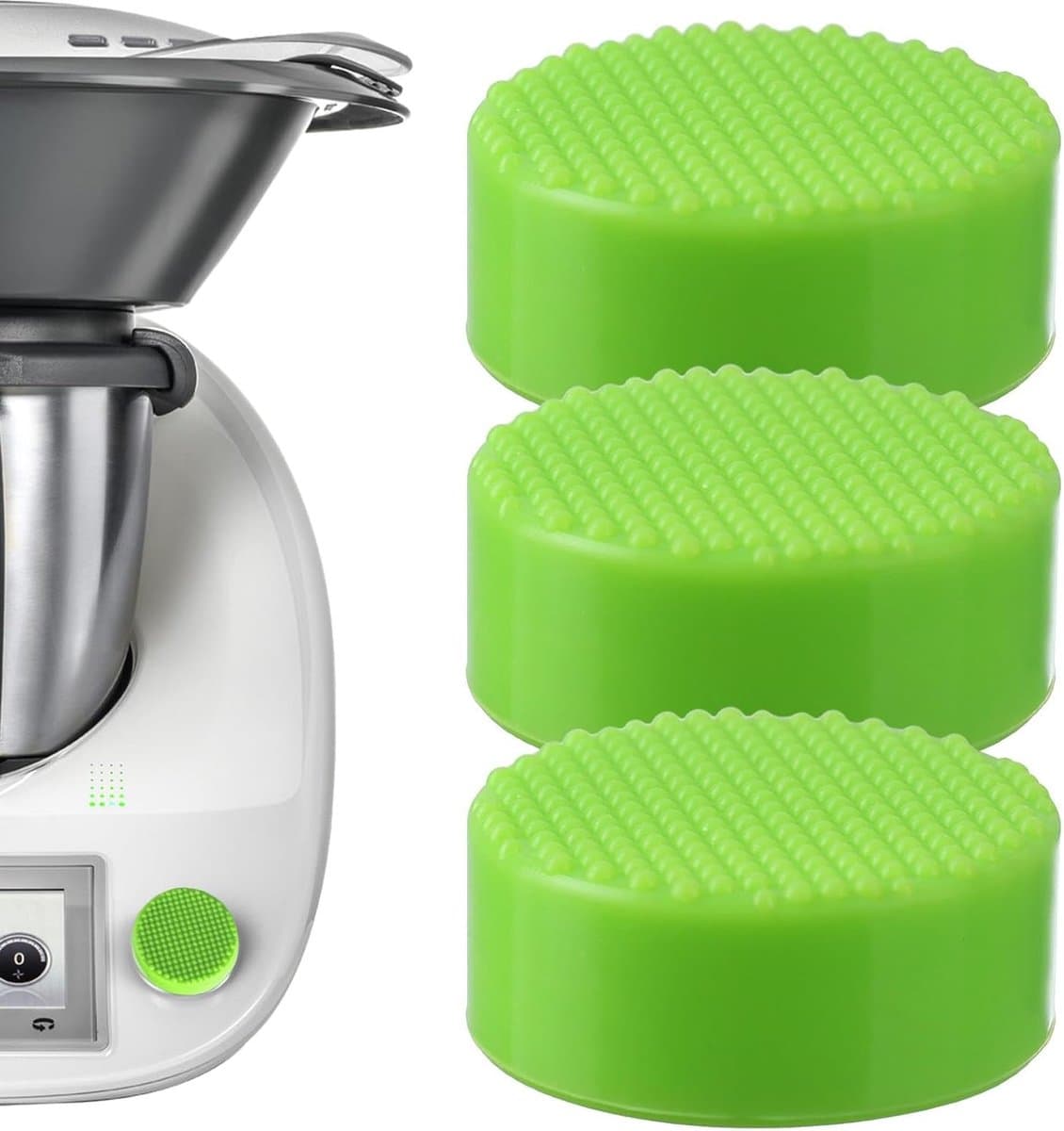 Keukenmachine Schakelaar - Stofhoes Bescherming - Schoon Keukengerei - Oliebestendig Siliconen - 3.5cm x 3.5cm - groen — afbeelding 1