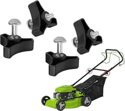 Vleugelmoeren voor grasmaaiers, 4 stuks. Universele kunststof vleugelmoeren en driehoekige bouten voor grasmaaiers. Onderdelen en accessoires voor grasmaaiers. — thumbnail 1