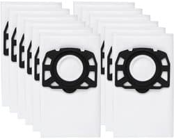 12 stuks KFI 487 filterzakken - vervanging voor Karcher WD4 WD5 WD5 Premium/ MV4 MV5 MV6 nat- en droogstofzuiger - 2.863-006.0