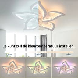 TamTrade Plafondventilator - Plafond ventilator met verlichting - LED - Dimbare verlichting - RGB - Instelbare kleurtemperatuur — thumbnail 4