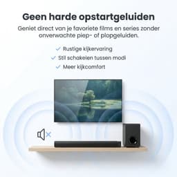SyncGear 2-in-1 Soundbar met Subwoofer – Nieuw 2026 – Geen Luiden Opstart Geluiden – Home Cinema – 130W – Bluetooth 5.3 – HDMI ARC – TV Speakers – Surround Set Home Cinema – Draadloze Actieve Subwoofer — thumbnail 4