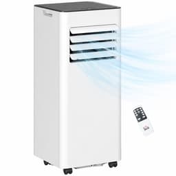 TEKROA® Mobiele Airco 3-in-1 - 9000 BTU Airconditioner met Afstandsbediening, 24u Timer & Wielen - Wit — thumbnail 1