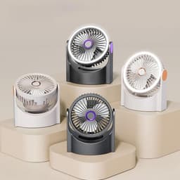 Verstelbare koelventilator - Met verlichting - Draagbaar - Luchtcirculatie - voor binnen en buiten — thumbnail 4