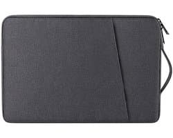 Universele tablethoes, geschikt voor Android-tablets van 14,1 tot 15,4 inch - Lichtgewicht polyester laptoptas met grote capaciteit voor laptops en accessoires - Multifunctionele handtas of rugzak, donkergrijs