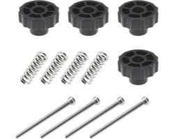 4 Set Hand Twist Nivellering Moer & Hot Bed Spring & M3x47,5 mm Schroef Nivellering Aanpassing Kit voor de meeste 3D Printer Hot Bed/Platform