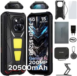 DOOGEE VMAX Play Robuuste Smartphone 5G - 36GB RAM - 512GB ROM - 20500mAh 45W - 6,78 inch 120Hz - 200MP + 32MP AI-Camera, 20MP Nachtzicht - 130dB Luidspreker - 100 LM projector - 1200LM Dubbele Campinglamp - Android 15 Telefoon - NFC GPS - Zwart — thumbnail 1