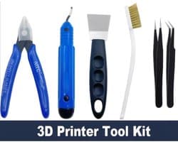 6-delige 3D-printer Gereedschap Set – Tang - Ontbraamset - Borstel - Pincet - Schraper - Onmisbaar voor Elke Maker