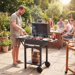 Houtskool Barbecue - Metaal - Zwart - 110x46.5x101cm - Buiten Gebruik — thumbnail 3