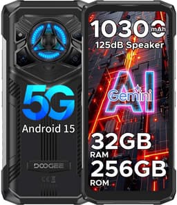 Robuuste Smartphone - DOOGEE Blade20 Play Dual SIM 5G - 32GB RAM/256GB ROM - 10300mAh 33W - Android 15 - 6,6 inch IPS - 50MP+16MP Gemini AI - IP68/IP69K Outdoor Telefoon - Zwart — thumbnail 1
