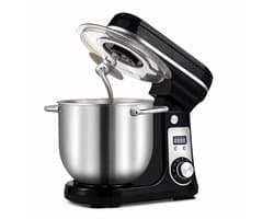 Jensaro Keukenmachine 1200W - Krachtige Stand Mixer 6L - Deegmixer - 6 Snelheden + Pulse - Stil - Groot Vermogen - RVS Kom