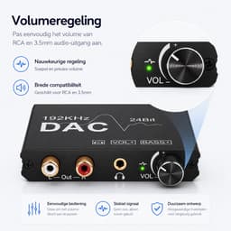 Sounix Digitaal naar Analoog Audioconverter 192KHz - Digital SPDIF/Optical/Toslink/Coaxial to Analog Stereo L/R RCA and 3.5mm Jack Converter-USB00117 — thumbnail 5