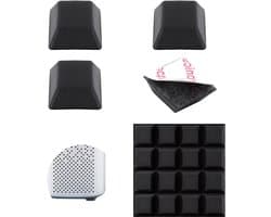16 Stuks Zelfklevende Zwarte Siliconen Anti-Trillings Pads voor Meubels, Speakers en Elektrische Apparaten - Geluidsabsorberende Rubber Voetjes
