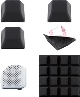 16 Stuks Zelfklevende Zwarte Siliconen Anti-Trillings Pads voor Meubels, Speakers en Elektrische Apparaten - Geluidsabsorberende Rubber Voetjes — thumbnail 1
