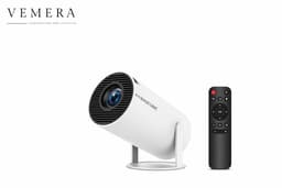 Vemera beamer - projector - android - thuisbioscoop - eenvoudige verbinden via bluetooth - 8k - wit — thumbnail 1