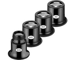 Professionele Vergrootglas voor Juweliers - 5X/10X/15X/20X Vergrootglas voor Edelstenen, Muntverzamelaars en Hobbyisten
