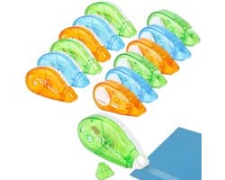 Set van 12 Dubbelzijdige Plakrollers 8m x 8mm & 6m x 6mm voor Scrapbooking, Fotoalbums en Kaarten Maken