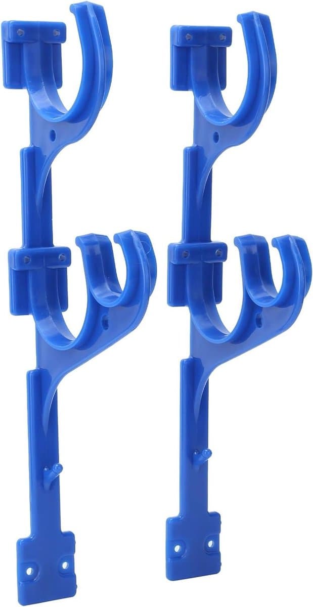 Plastic zwembad hanger voor telescopische stang, vacuümslang en skimmer met schroeven en bevestigingsmateriaal — afbeelding 1
