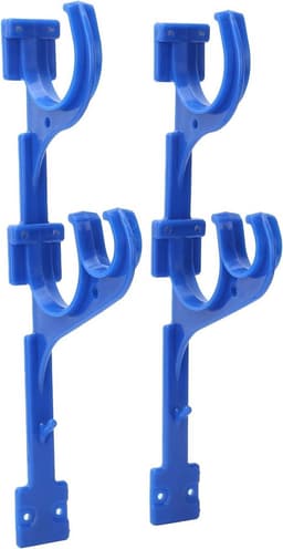 Plastic zwembad hanger voor telescopische stang, vacuümslang en skimmer met schroeven en bevestigingsmateriaal — thumbnail 1