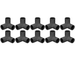 3-Weg PVC Buiskoppelingen - 10 Stuks - Plastic T-stuk en Hoekverbinder voor 25mm Binnendiameter - Duurzaam en Veelzijdig