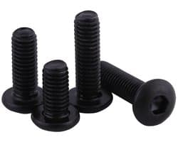 Set van 50 Stuks M3 Zwarte Zeskantbouten en Schroeven, 10.9 Klasse Legeringsstaal, Volledige Draad en Glad Afgewerkt (M3×16mm, M3×12mm) voor Diverse Toepassingen