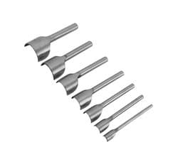 7-delige leren halfronde ponsset, ideaal voor leerbewerking, naaien en riem maken