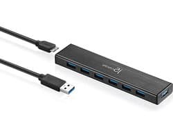 USB Hub - Verlengkabel Hub - Apparaten Verbinden - Zeven Poorten - 09 Meter - Zwart