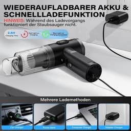 Kruimeldief draadloos - Handstofzuiger - Autostofzuiger - Zitplaatsreiniging — thumbnail 3