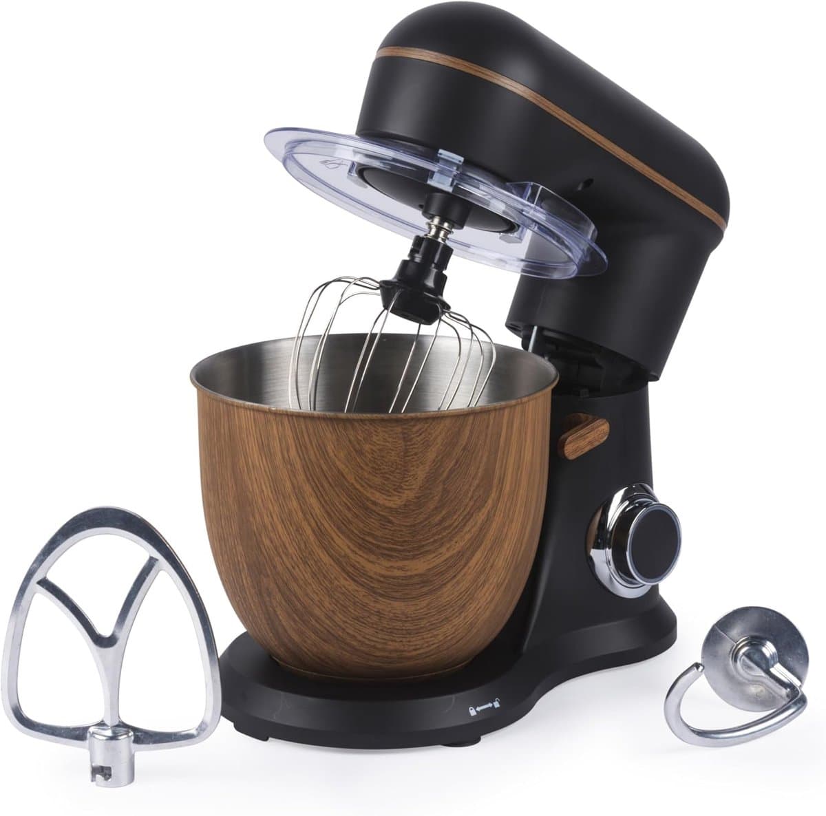 Keukenmachine - Mixer Standmixer - Bakken en Koken - 1300W Motor Kracht - 5 Liter Kom - Mat Zwart — afbeelding 1