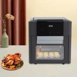 Heteluchtfriteuse - Heteluchtoven - Gezond Koken - 12 Programma's - 12 liter - Grijs — thumbnail 3